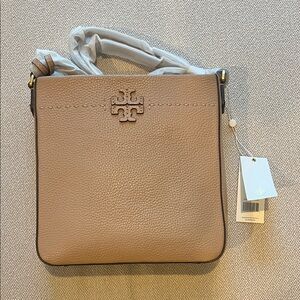 Tory Burch Beige Leather Crossbody Bag